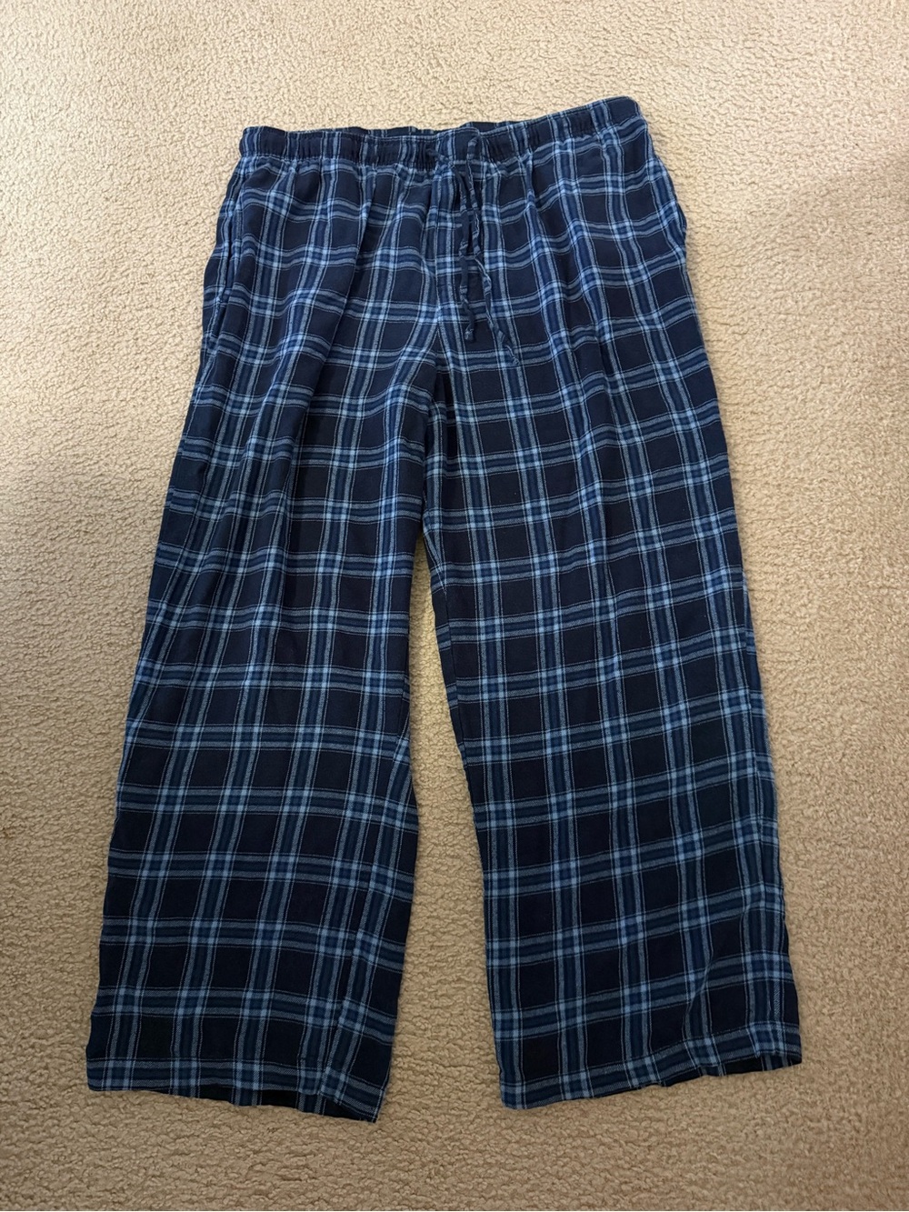 croft & barrow Navy and Light Blue Plaid Jogger Pants